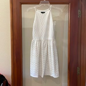 Aqua Dress - Size Medium - Color White with Gold Accents